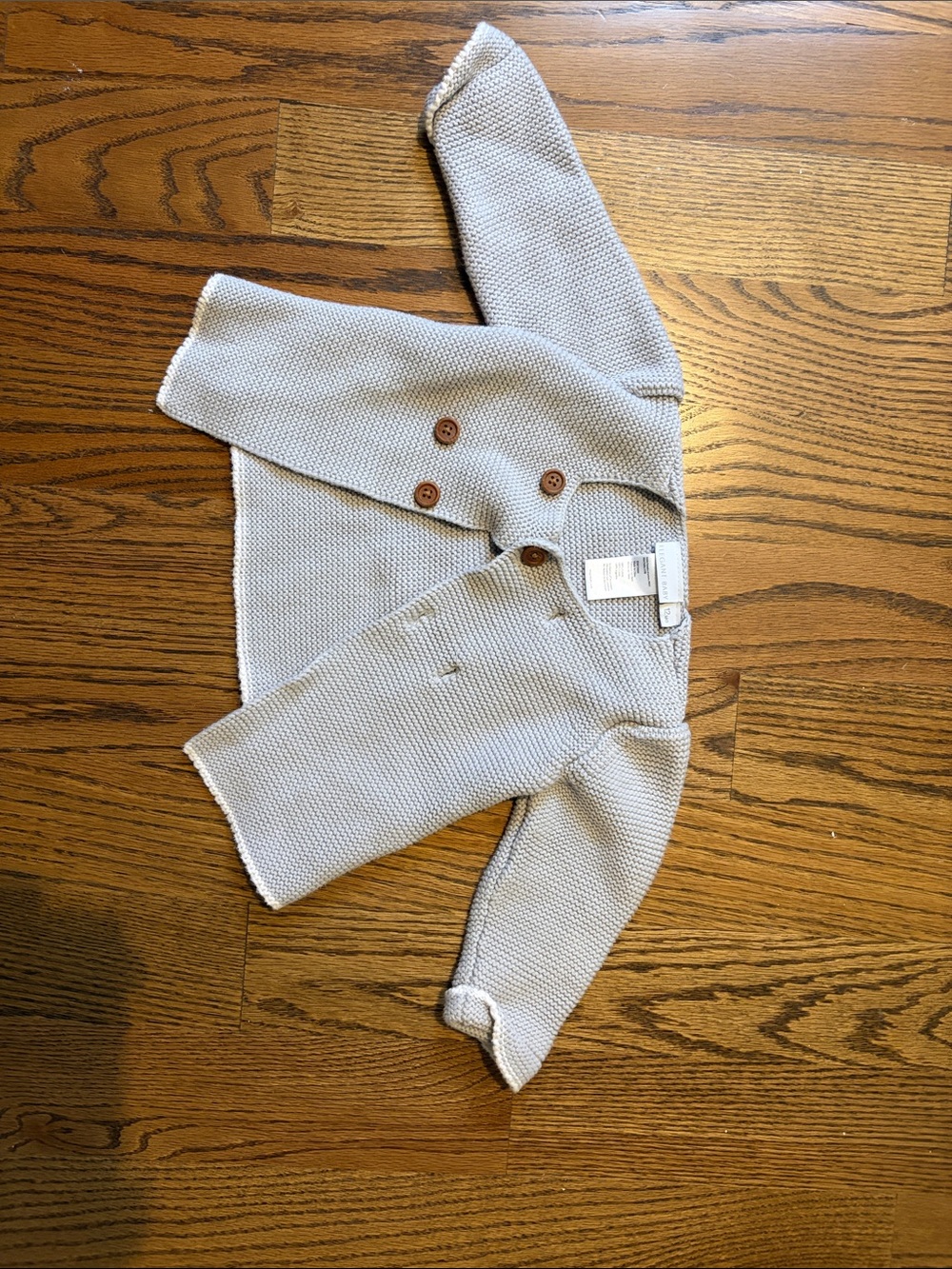 Baby Knit Cardigan - Light Gray